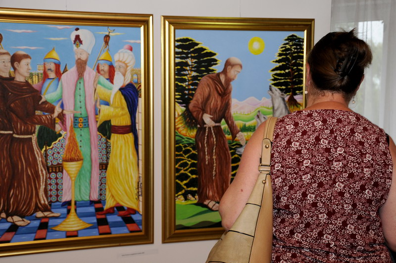 Vollein Ferenc festőművész kiállítás megnyitó Ábrahámhegyen 2020. augusztus 16-án